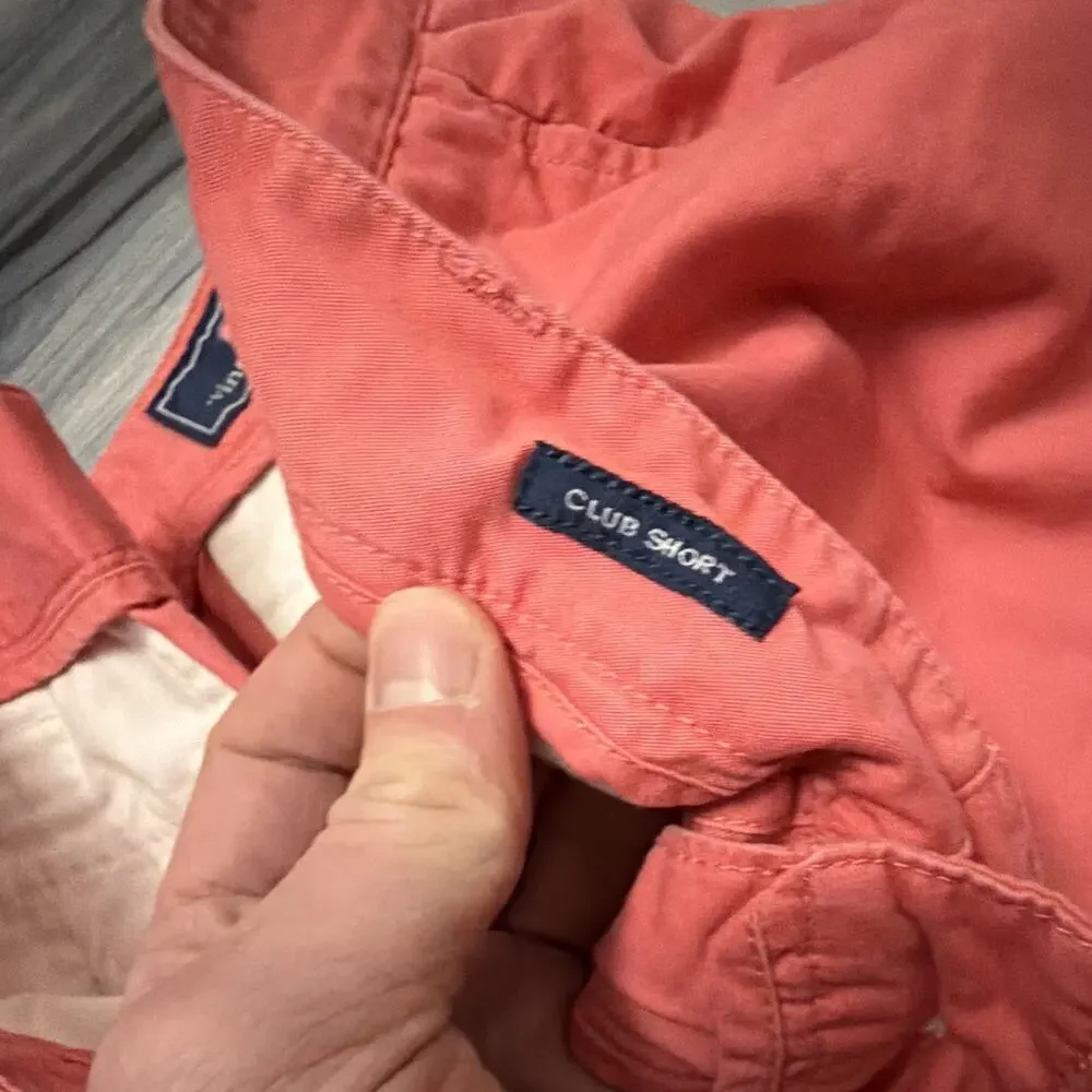 Vineyard Vines Men’s 36 Club Shorts Coral Red 100% Cotton Chino Preppy